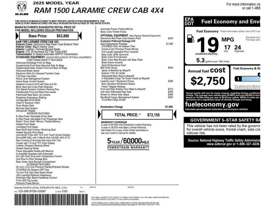 ram ram 1500 pickup 2025 1C6SRFJP7SN505947 image ram ram 1500 pickup 2025 1C6SRFJP7SN505947 image